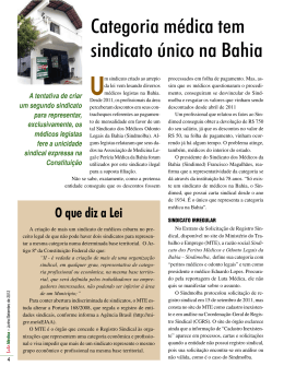 Categoria médica tem sindicato único na Bahia - sindimed-ba