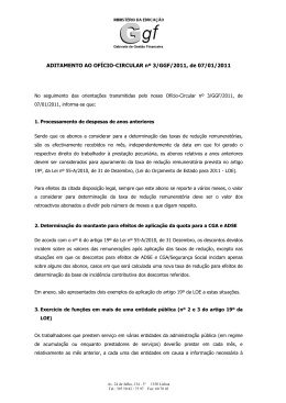 ADITAMENTO AO OFÍCIO-CIRCULAR nº 3/GGF/2011, de 07/01/2011