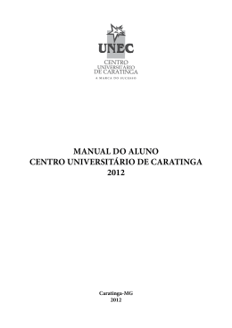 manual do aluno centro universitário de caratinga 2012