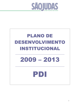PDI 2009-2013 - Universidade São Judas Tadeu