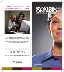 Portuguese - Employment Ontario: Ontario`s employment and