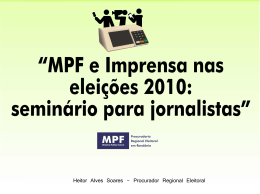 Procurador Regional Eleitoral - MPF