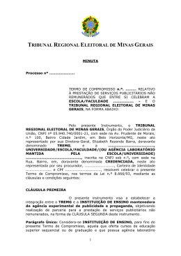 Termo de Compromisso - Tribunal Regional Eleitoral de Minas Gerais