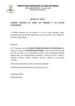 Decreto nº. 16-2015 -Exoneração Regina Babos