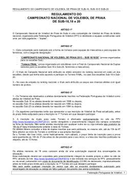regulamento - Federação Portuguesa de Voleibol