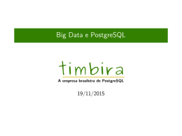 Big Data e PostgreSQL