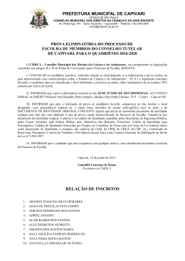 prefeitura municipal de capivari relação de inscritos