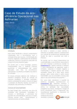 caso de estudo sobre a eco-eficiências nas refinarias