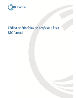 Código de Princípios de Negócios e Ética BTG Pactual