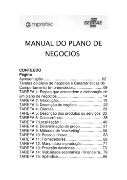 Manual Plano de Negocios - SEBRAE.sxw