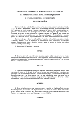 acordo entre o governo da república federativa do brasil e a união