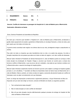 Pergunta para o governo do BE - Bloco Distrital de Aveiro