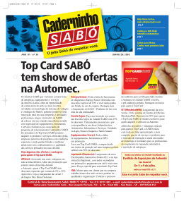 Top Card SABÓ tem show de ofertas naAutomec.
