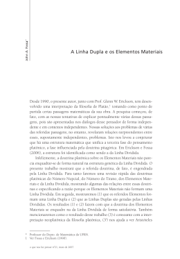 "A linha dupla e os elementos materiais": págs 198