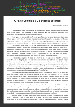 O Pacto Colonial e a Colonização do Brasil