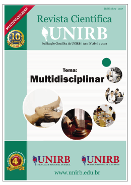 Revista Científica da UNIRB – Ano IV – Abril/2012 | Multidisciplinar