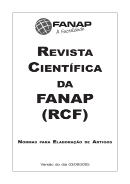 RCF - Revista Científica da FANAP