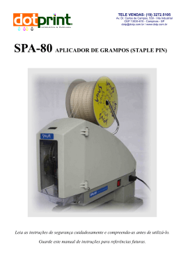 Manual Aplicador de Grampos SPA-80