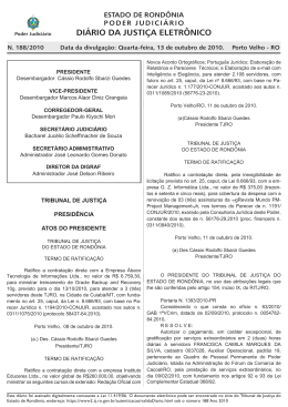 13 - Tribunal de Justiça de Rondônia