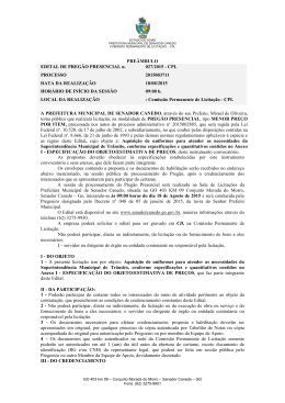 PREÂMBULO EDITAL DE PREGÃO PRESENCIAL n. 027/2015