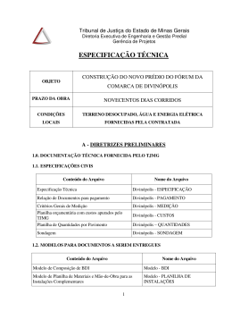 especificação técnica - licit - Tribunal de Justiça de Minas Gerais