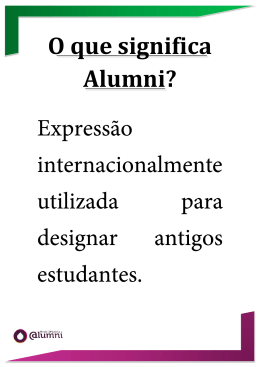 O que significa Alumni?