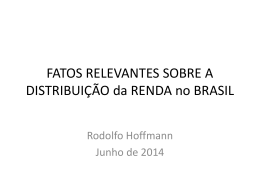 DISTRIBUIÇÃO da RENDA no BRASIL