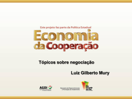 Tópicos sobre negociação Luiz Gilberto Mury