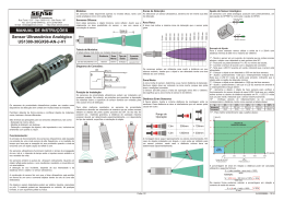 Sensores Ultrassônicos US1300 AN Manual Instalação Rev A