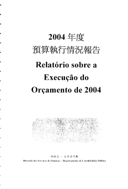 2004年度預算執行情況報告