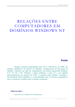 relações entre computadores em domínios windows nt