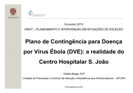 Plano de Contingência para Doença por Vírus Ébola (DVE): a