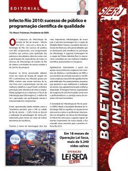 Infecto Rio 2010: sucesso de público e programação científica