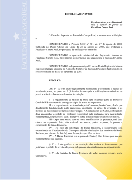 Resolução 2008-07 – Revisão e vista de prova – CONSU
