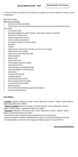 Lista de Material Escolar - 2014