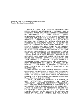 Apelação Cível n° 2008.043108-9, de Rio Negrinho Relator: Des