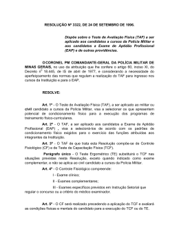 Resolução 3322 - Polícia Militar de Minas Gerais