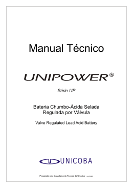 Manual Técnico Bateria Unipower UP12xxx UP6xx e