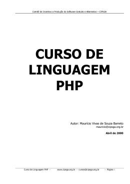 CURSO DE LINGUAGEM PHP