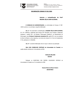 DELIBERAÇÃO CONSAD Nº 052/2004 Autoriza a