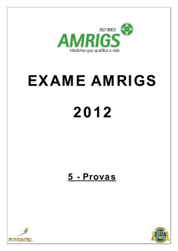 Prova AMRIGS 2012