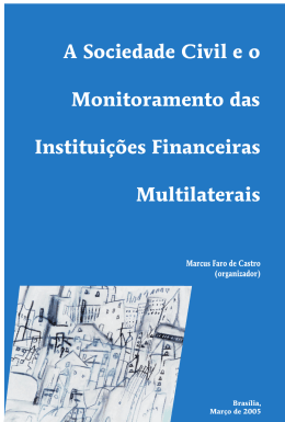 A Sociedade Civil e o Monitoramento Instituições Financeiras
