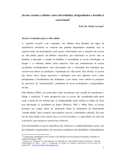 Texto da Comunicação de Paulo Carrano no II Colóquio Luso