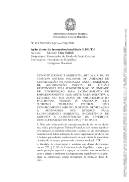 Ação direta de inconstitucionalidade 5.180/DF Relator: Ministro Dias