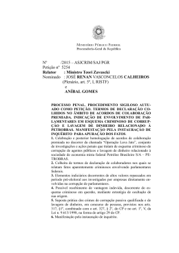 Nº /2015 – ASJCRIM/SAJ/PGR Petição nº 5254 Relator : Ministro