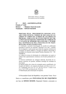 Nº /2015 – ASJCRIM/SAJ/PGR Petição nº 5.269 Relator : Ministro
