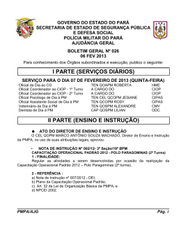 BG 026 - De 06 FEV 2013 - Proxy da Polícia Militar do Pará!