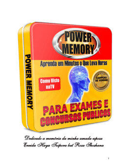 POWER MEMORY® MEMÓRIA PODEROSA