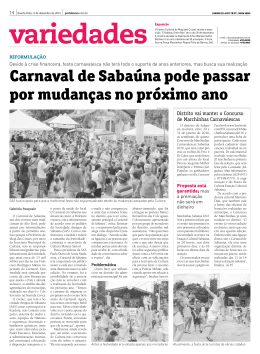 Carnaval de Sabaúna pode passar por mudanças no próximo ano