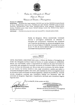 Acórdão CDP nº 362-2014 - Ordem dos Advogados do Brasil